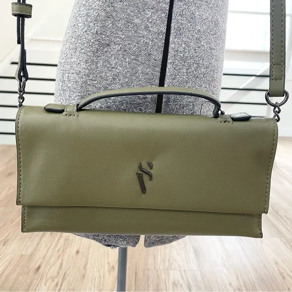 olive green contemporary, simply vera Vera Wang Crossbody purse - Picture 6 of 9